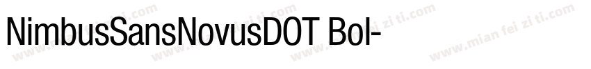NimbusSansNovusDOT Bol字体转换